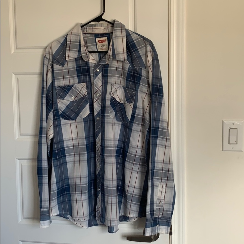 Levis Pearl Snap Button Down Shirt - Picture 1 of 1